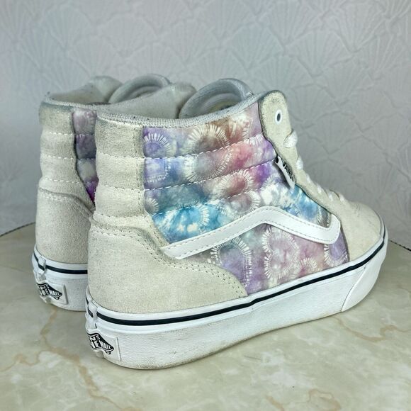 Vans Filmore High Top Platform Sneakers 6.5 Heart Tie Dye Streetwear Retro Shoes - Picture 9 of 11